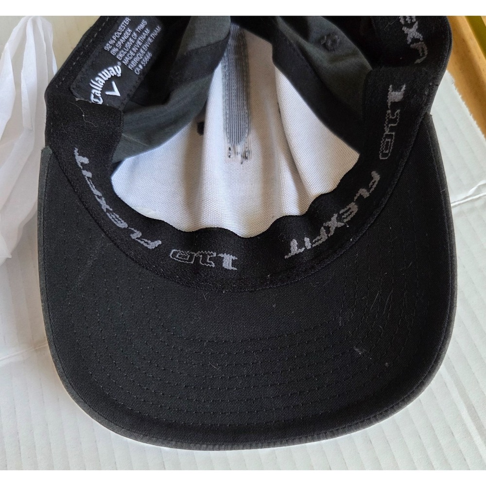 Callaway Golf Straight Shot Adjustable Grey Snap Back Wicking Hat 110 Flexfit - Picture 12 of 12